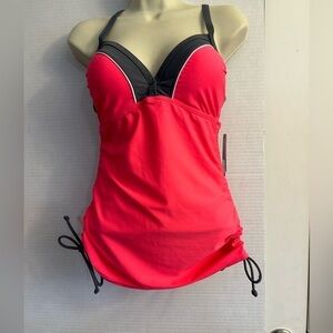 Free Country women’s color block tankini swim suit top only NWT Sz S 4/6. M4